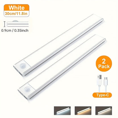 LED Motion Sensor Light USB-C Rechargeable 3 Color Temperatures Stepless Dimming Wireless for Entryways, Bedrooms and Living Spaces