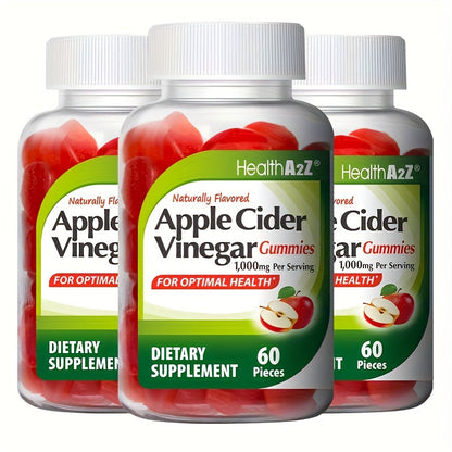 Apple Cider Vinegar Gummies 1000mg Extra Strength with B6, B12, Folic Acid, Pomegranate & Beet - Digestive Health