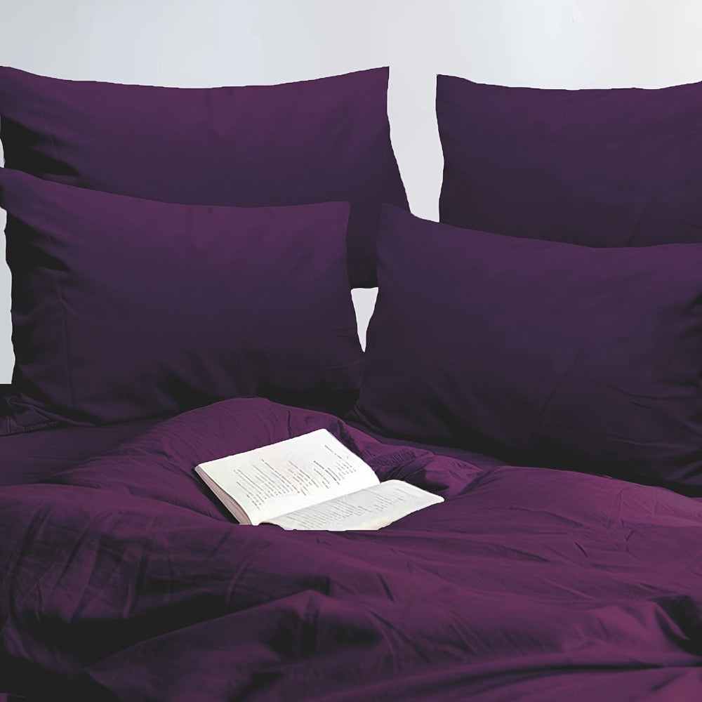 Microfiber Pillowcases Set of 4 – Soft Brushed 90GSM Wrinkle-Resistant Envelope Closure Pillow Covers, Queen & King Size, Multiple Colors