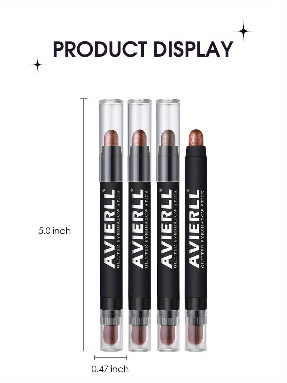 Waterproof Eyeshadow Stick Set 8 Piece, Shimmer, Pearlescent & Matte Eye Shadow Pencils, Creamy Blendable Formula