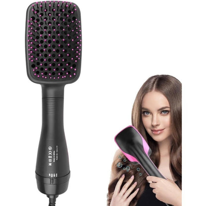 3-in-1 Hot Air Brush Hair Dryer Straightener Comb, Ionic Blow Dryer Brush with Negative Ion Frizz Control