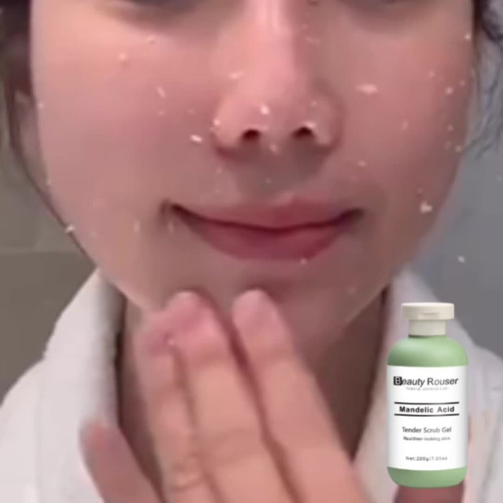 Exfoliating Body Scrub Gel with Aloe Vera, Rose & Chamomile Extract, Deep Cleansing Physical Scrub for Face & Body