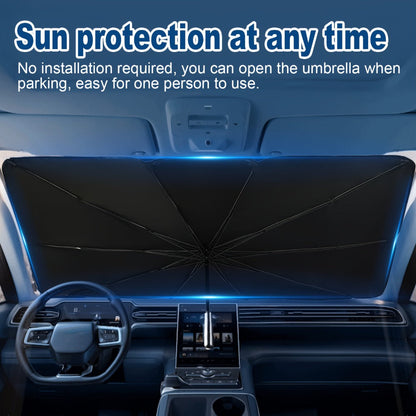Windshield Sun Shade UV Protection | Auto Open & Fold One-Button, Fiberglass Skeleton, Opaque Insulation, Fits Most Cars SUVs Trucks