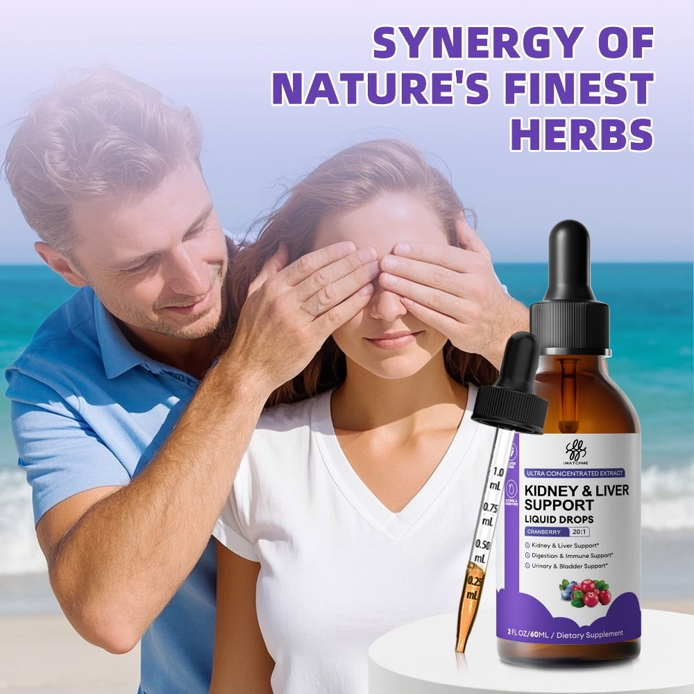 Kidney and Liver Support Drops 27-in-1 Complex - Alcohol-Free Natural Herbal Formula for Liver Health