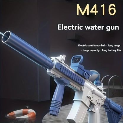 Continuous-Fire Water Gun for Kids & Adults, High- Long-Range Squirt Blaster for Summer Beach Pool Backyard Outdoor Play