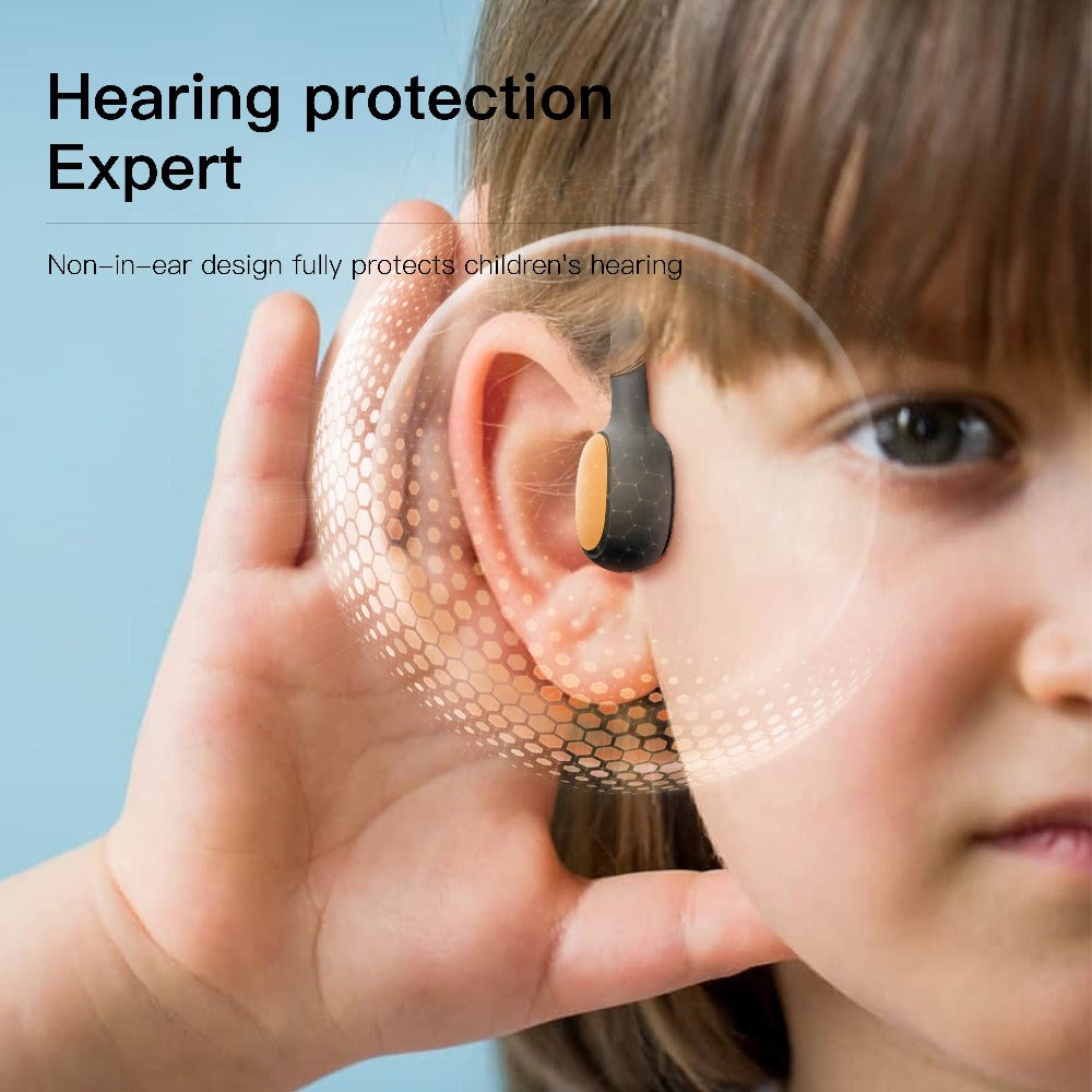 Kids Open Ear Headphones Air Conduction Wireless Bluetooth Headset Mic 20H Playtime for Bedside Audio, Alarms and Room Entertainment
