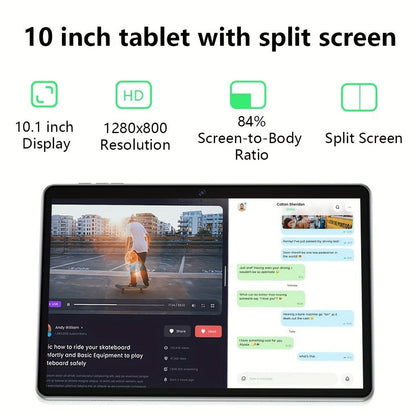 Android Tablet 10-Inch with Android 13, 6GB Advertised Memory, 32GB Internal Storage and Quad-Core CPU