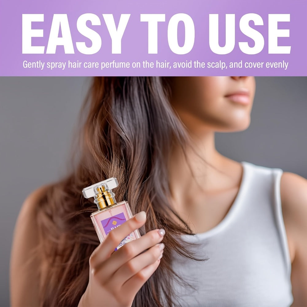Alcohol-Free Hair Perfume Spray for Women with Squalane & Pheromone Floral Scent, Nourishing Hair Shine Oil Mist