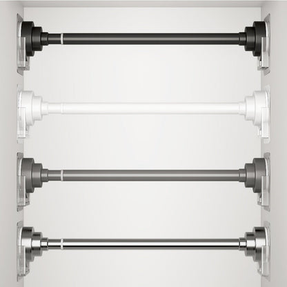 Tension Rod Stainless Steel No Drill – Adjustable Curtain Rod for Wardrobe Bathroom Bedroom, Clothes Drying Rod, Multiple Sizes & Colors