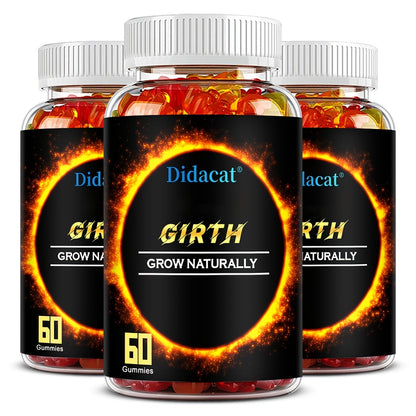 Ashwagandha Gummies for Men, GIRTH Male Vitality & Energy Supplement with KSM-66 Ashwagandha for Strength