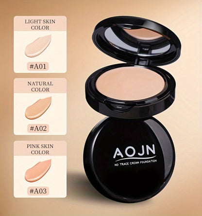 24H Oil Control Foundation Powder 3 Shades, Full Coverage Waterproof Matte Pressed Powder, for Makeup, Travel and Everyday Vanity Use