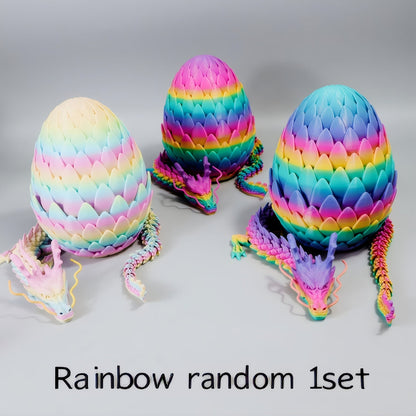 Dragon Egg Gift Set 3D Printed, 7.09in Scaled Egg + 23.62in Large Dragon with the Listed Color, Size or Set Options for Everyday Use