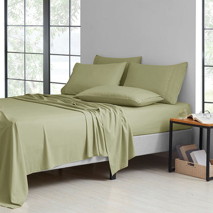 Microfiber and Bamboo Blend Sheet Set with 3- or 6-Piece Packages, 20 Colors and Five Bed Sizes
