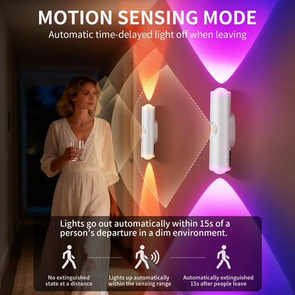 RGB Magnetic Night Light LED Ambient, Multi-Color Motion Sensor, No-Drill Magnetic Install, Long Battery Life for Living Room