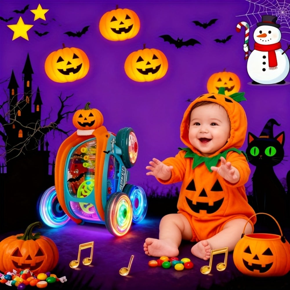 Dump Truck Toy Car with Colorful LED Lights & Music, Auto Rolling Construction Vehicle Toy for Toddlers Kids Ages 2+