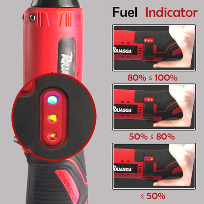 Cordless Electric Wrench QUAGGA 12V - 45Nm High Torque 3/8" Rechargeable Ratchet Wrench with Battery & Charger for Automotive