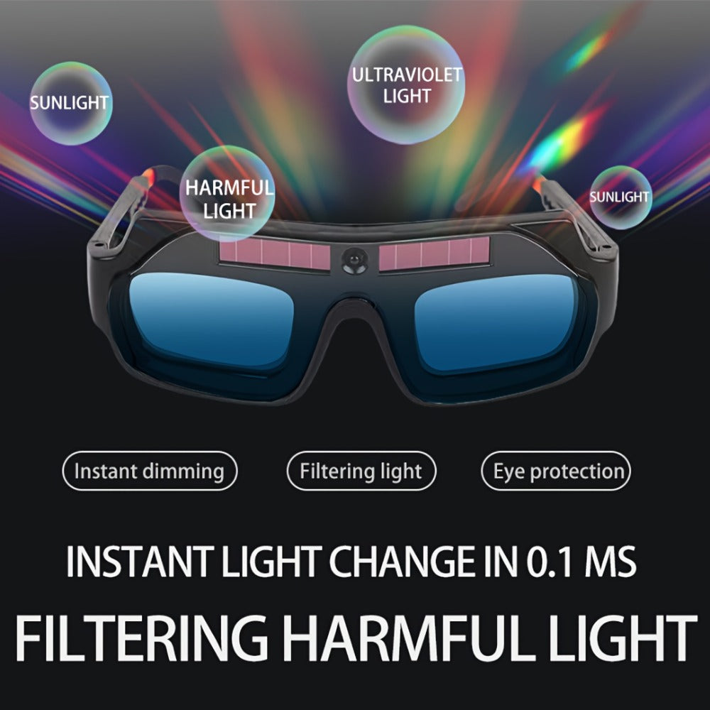 Auto-Darkening Welding Goggles True Color Lens – Anti-Glare Safety Glasses for TIG MIG MMA Plasma Welding
