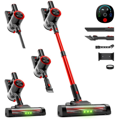Cordless Vacuum Cleaner 58Kpa Strong Suction 6-in-1 Rechargeable Stick Vacuum for Entryways, Bedrooms and Living Spaces