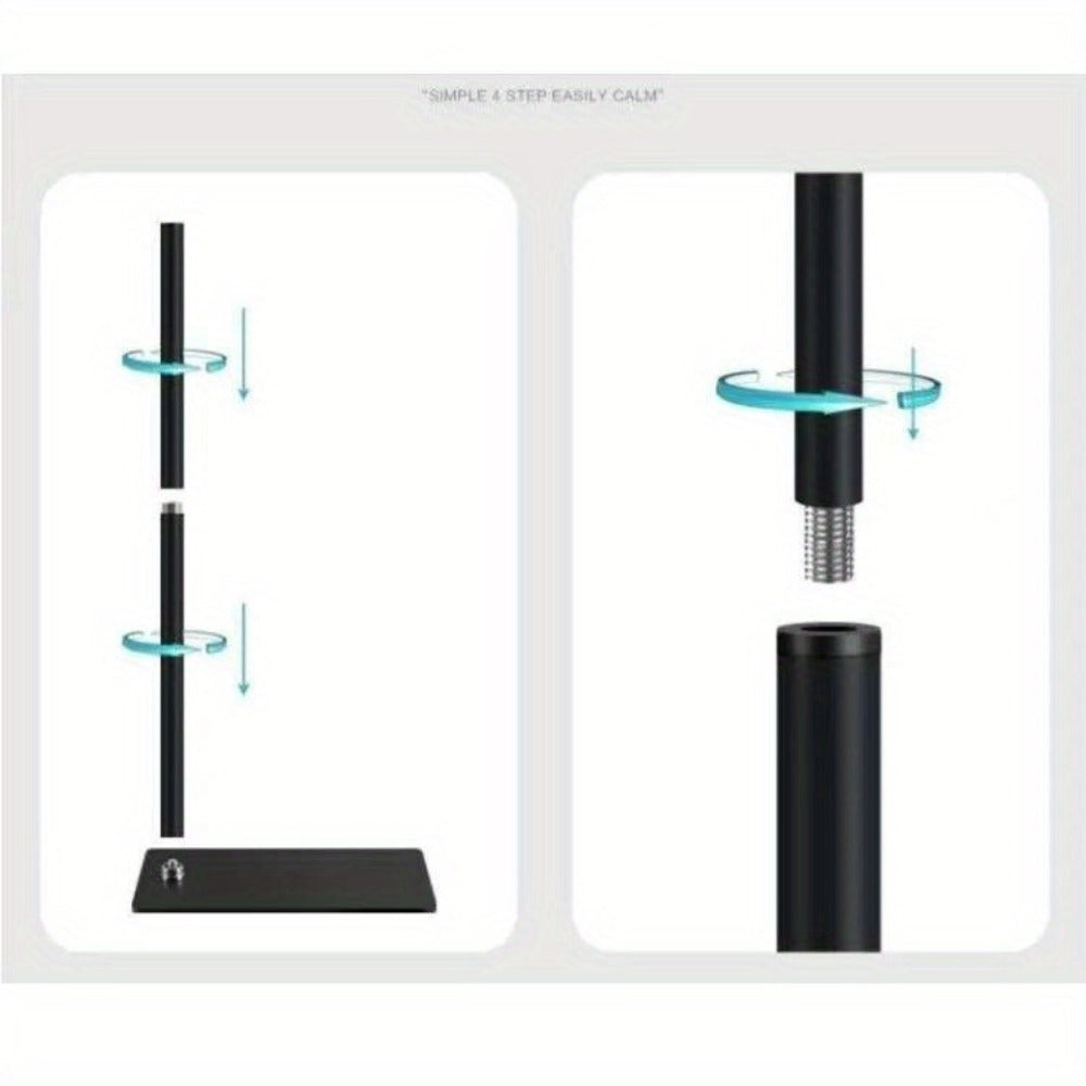 Floor Stand Phone Tablet Holder 68.9 Inch Flexible Gooseneck Lazy Bracket with 360° Rotating Head Foldable Adjustable Arm for Bed Sofa Desk