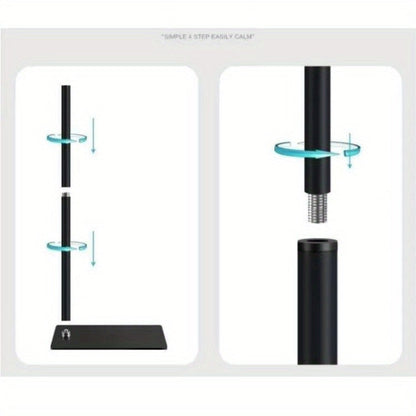 Floor Stand Phone Tablet Holder 68.9 Inch Flexible Gooseneck Lazy Bracket with 360° Rotating Head Foldable Adjustable Arm for Bed Sofa Desk