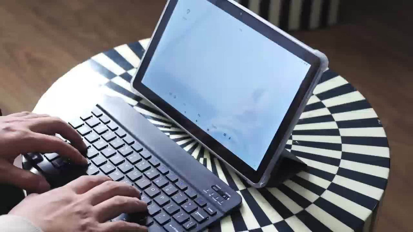 Android Tablet 10-Inch 2-in-1 with 1280x800 IPS Display, 64GB Internal Storage and Keyboard Bundle Options