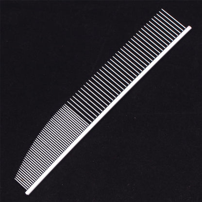 Pet Grooming Comb with Stainless Steel Teeth & Aluminum Handle – Professional Detangling Dematting Comb for Dogs & Cats, Removes Knots