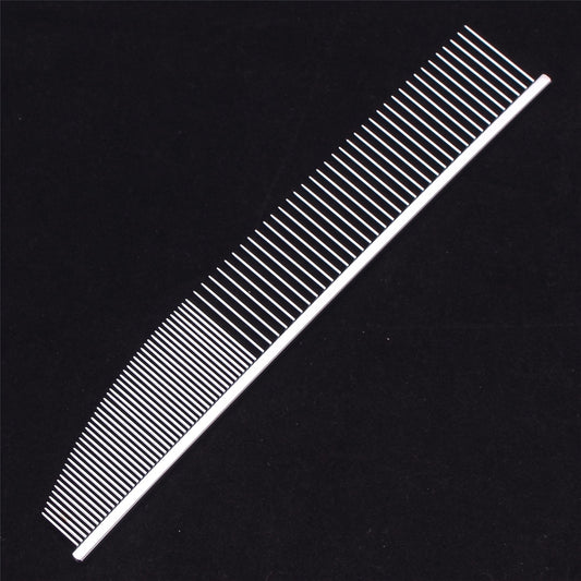 Pet Grooming Comb with Stainless Steel Teeth & Aluminum Handle – Professional Detangling Dematting Comb for Dogs & Cats, Removes Knots