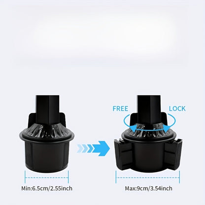 Car Cup Holder Tray Extender – Detachable Cup Holder Extension with Dining Tray, Car Organizer Table for Long-Distance Travel