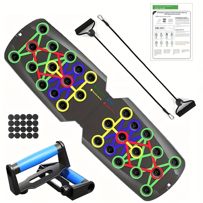 Push Up Board Multifunctional Color-Coded Chest Workout System, Adjustable Home Gym Equipment for Chest, Shoulders