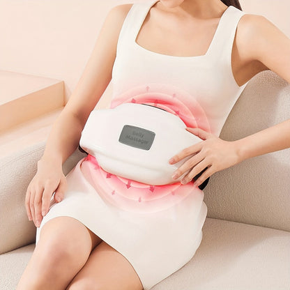 Electric Abdominal Massager with Heat - Rechargeable Portable Stomach Massager with 3 Massage Modes & Heating for Home or Salon Spa Use