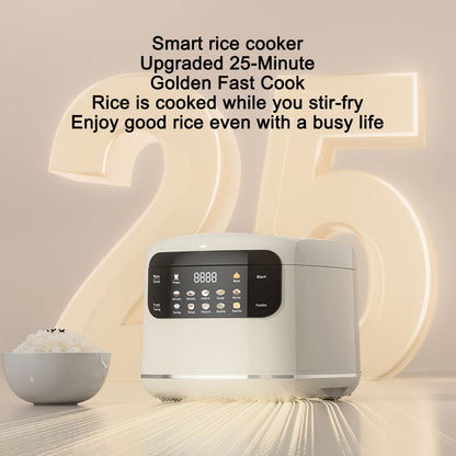 Rice Cooker 2L 4 Cups 10-in-1 Mini Multifunctional Compact Electric Rice Cooker for Rice for Home Cooking, Dining and Outdoor Meals