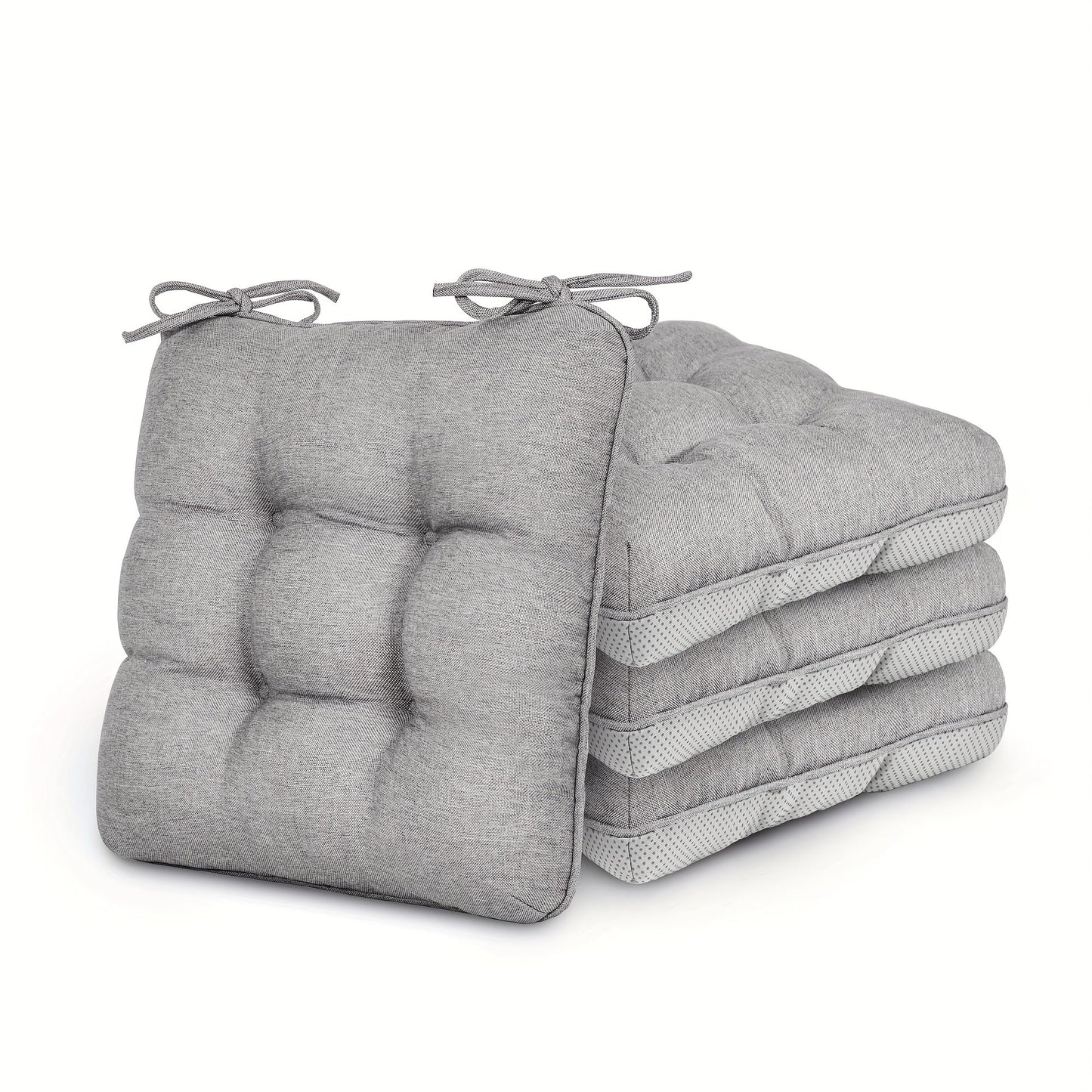 Memory Foam Chair Cushions 4/8 Pack, Non-Slip Seat Pads for Dining Chairs, Kitchen, Office & Patio – Indoor Outdoor Chair Pads M/L Size