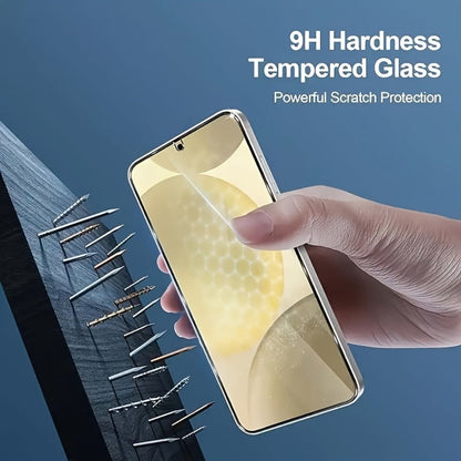 Samsung Galaxy Screen Protector + Camera Lens 2+2 Pack, 9H Anti-Spy Tempered Glass, Fingerprint Unlock Support