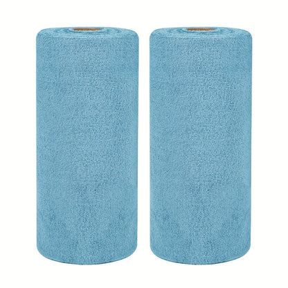 Microfiber Cleaning Cloths 100 Pack Reusable Washable Tear-Away Towel Roll 12x12 – Absorbent Rags & Dishcloths for Kitchen, Bathroom