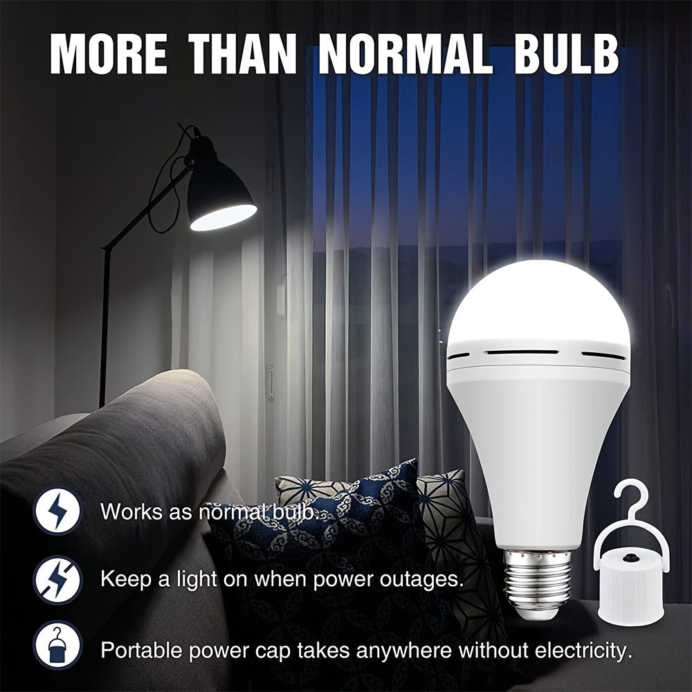 Rechargeable Emergency LED Light Bulb 12W 1100 Lumens 96W Equivalent with 800mAh Battery Backup
