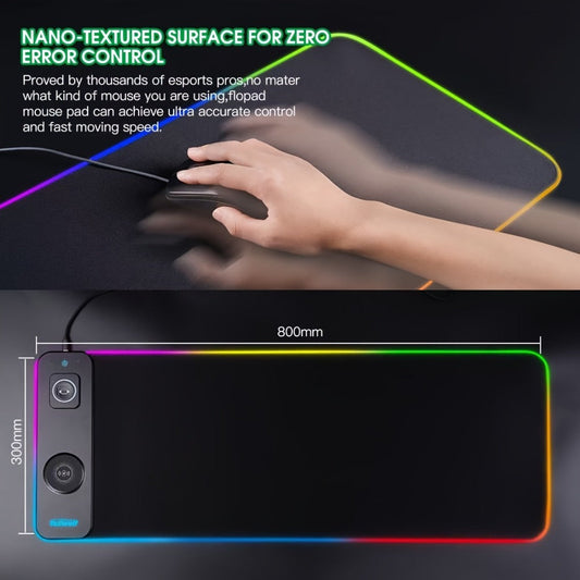 3-in-1 Wireless Charging Mouse Pad RGB, 15W Qi Charger for Phone, Watch & Mouse, 10 LED Modes, Magnetic Rechargeable Mouse Included