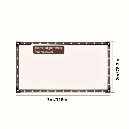 Clear Tarp Thickened Outdoor Cover with Sealed Edges, Transparent Rain Tarp for Patio, Porch Awning