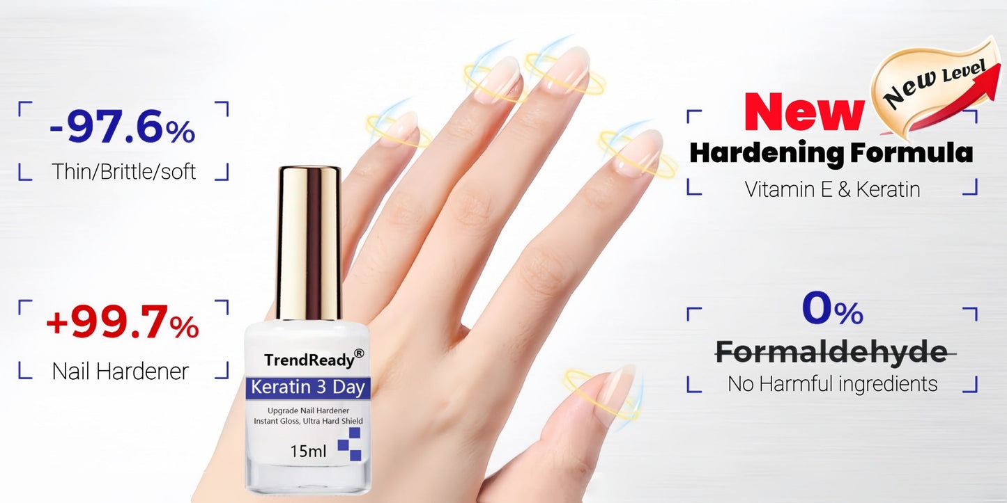 Nail Hardener for Weak Brittle Splitting Nails 2 Pack – Fast Drying White Nail Strengthener with Vitamin E