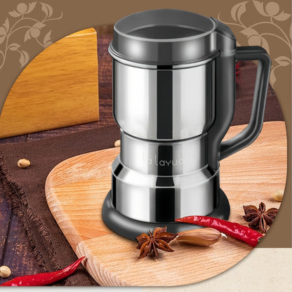 Coffee Bean Grinder 300W 8-Blade Stainless Steel 400g 14oz Large Up to 36 Cups 10-Second for Entryways, Bedrooms and Living Spaces