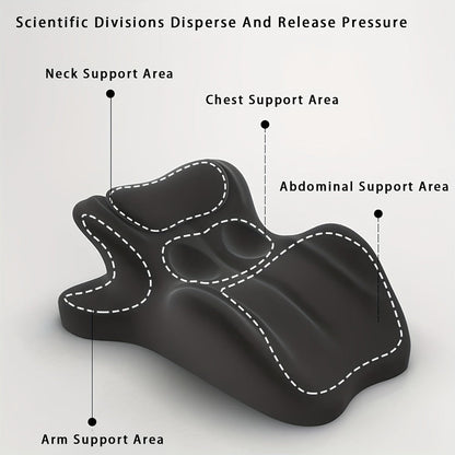 Wedge Pillow for Stomach Sleepers - Memory Foam Support for Cervical, Lumbar & Leg Elevation, Breathable Cover