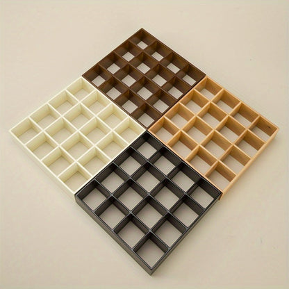 Dollhouse Miniature Display Cabinet 1:12 Scale 16-Compartment Modern Storage Shelf Organizer – Miniature Furniture Accessory for Dollhouse