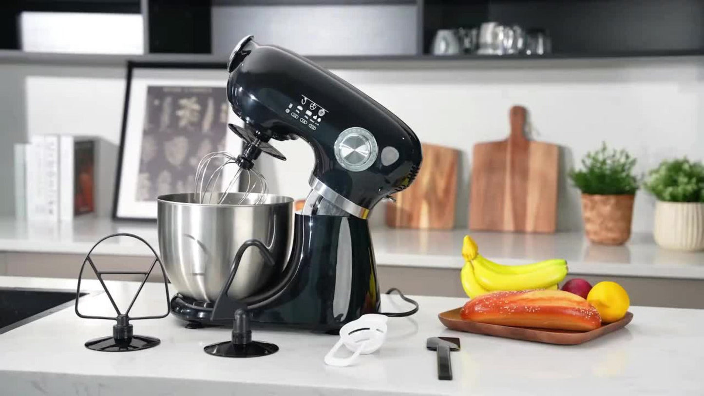 Bowl-Lift Stand Mixer 5.5 Qt 4-in-1 Electric Vertical Mixer 350W 12-Speed with Pulse for Entryways, Bedrooms and Living Spaces