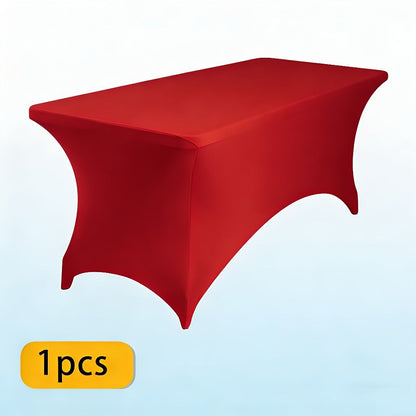 Spandex Tablecloth for 6 ft Rectangle Tables, Elastic Fitted Table Cover for Events, Parties, Weddings & Banquets