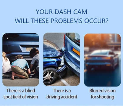 1080P-Labeled Dash Camera with Two- or Three-Lens Options, Screen and Optional WiFi or 32GB Card