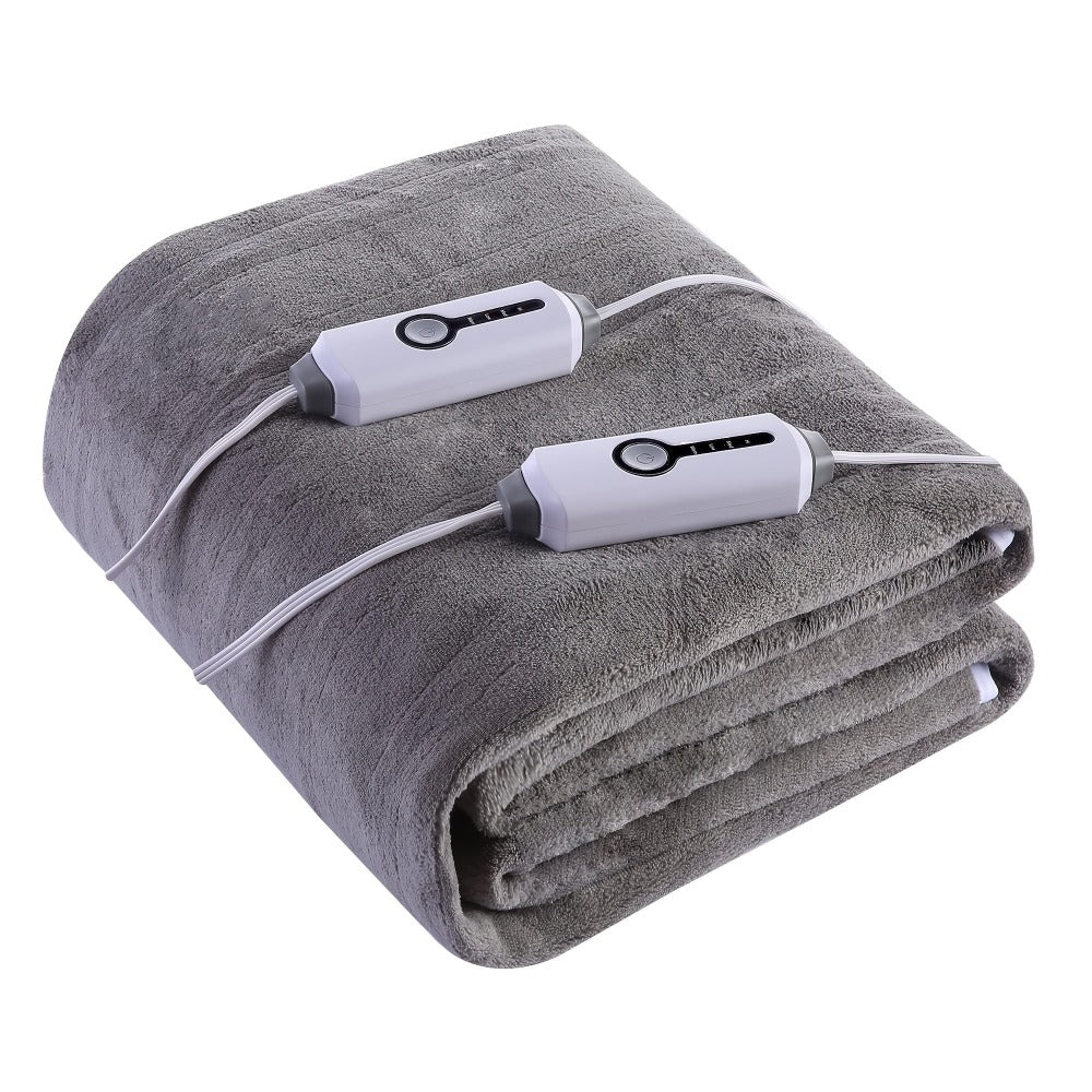 Heated Mattress Pad Queen King Twin Full, Coral Fleece Electric Bed Warmer Under Blanket with 4 Heating Levels