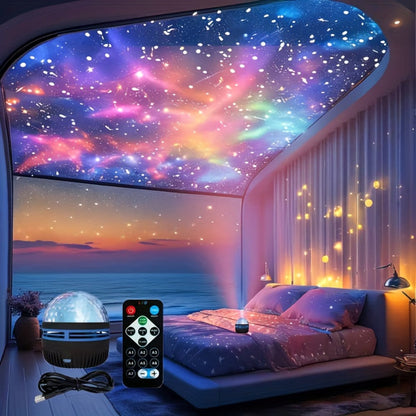Water Ripple Projection Lamp 3D Dynamic Wave Atmosphere Light, USB Powered, Remote Control