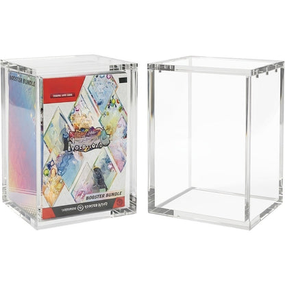 Acrylic Display Case for Pokemon Booster Bundle, UV Protection Magnetic Clear Box for Scarlet Violet