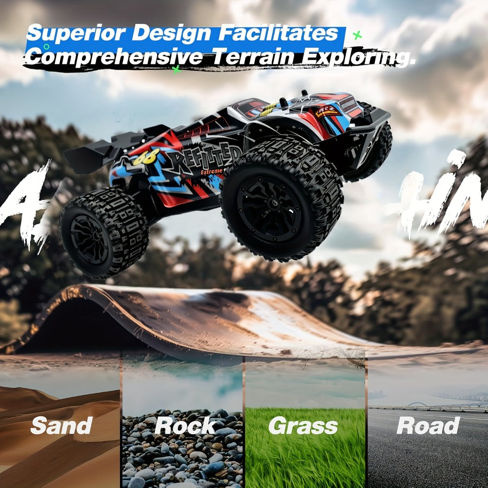 1:18 Scale RC Off-Road Car 35+ KM/H 4WD, 2.4GHz High Speed Remote Control Truck, Hobby Grade RC Racing Crawler for Kids & Adults