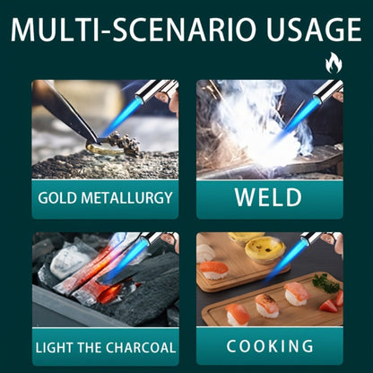 Culinary Stand Torch Lighter with Wide Stable Base, Horizontal Torch Head and Four Finishes