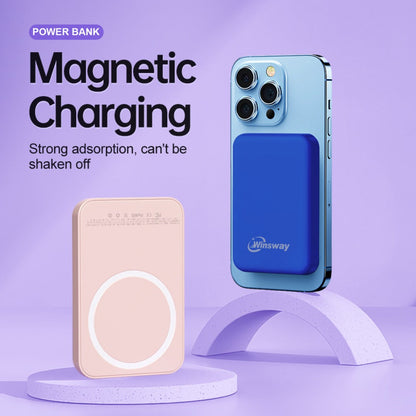 Power Bank Magnetic 5000mAh Mini with Wireless Charging, PD, QC3.0 and Eight Colors for Travel